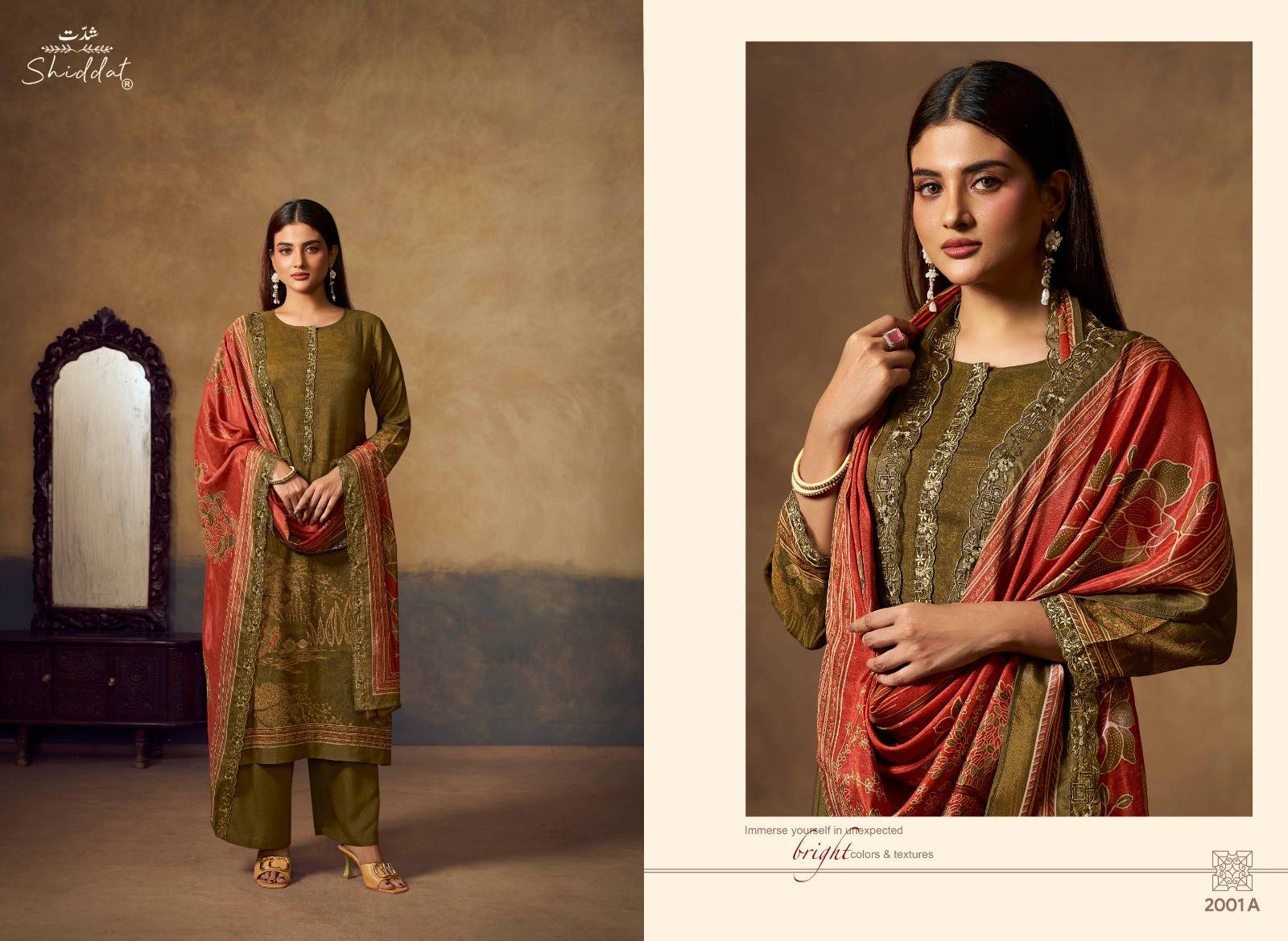 BLUEBELL 2 BY SHIDDAT 2001 to 2004 Series Beautiful Festive Suits Stylish Colorful Fancy Casual Wear & Ethnic Wear pure muslin Dresses At Wholesale Price